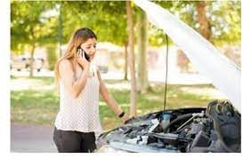 Roadside assistance being carried out on a broken-down vehicle